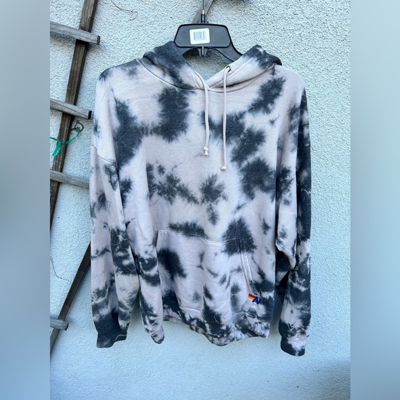 Aviator Nation Other - ❌SOLD❌AVIATOR NATION HAND DYED PULLOVER HOODIE RELAXED Tie Dye Vintage Charcoal